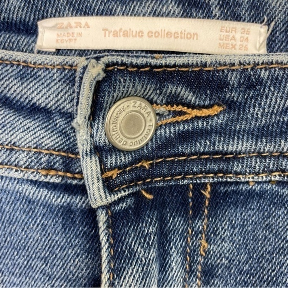Zara Raw Hem Side Stripe Skinny Ankle‎ Jeans - Picture 8 of 17